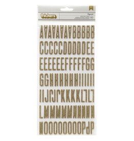 AMERICAN CRAFTS AMERICAN CRAFTS SHIMELLE FITZGERALD/GOLD GLITTER ALPHABET THICKERS