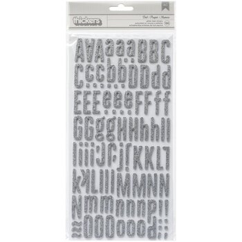AMERICAN CRAFTS AMERICAN CRAFTS DOLL SILVER GLITTER ALPHABET THICKERS