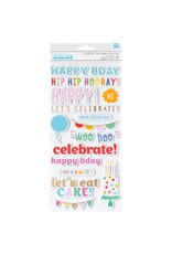 AMERICAN CRAFTS AMERICAN CRAFTS PEBBLES ALL THE CAKE PHRASES WITH GOLD FOIL THICKERS