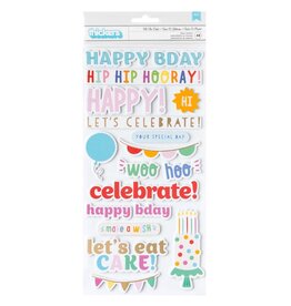 AMERICAN CRAFTS AMERICAN CRAFTS PEBBLES ALL THE CAKE PHRASES WITH GOLD FOIL THICKERS