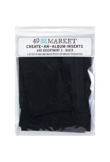 49 AND MARKET 49 AND MARKET CREATE-AN-ALBUM ASSORT 2 BLACK FOUNDATION INSERTS 6x8