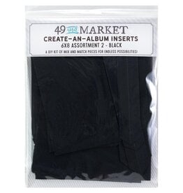 49 AND MARKET 49 AND MARKET CREATE-AN-ALBUM ASSORT 2 BLACK FOUNDATION INSERTS 6x8