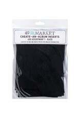 49 AND MARKET 49 AND MARKET CREATE-AN-ALBUM ASSORT 1 BLACK FOUNDATION INSERTS 6x8