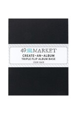 49 AND MARKET 49 AND MARKET CREATE-AN-ALBUM BLACK TRIPLE FLIP ALBUM BASE