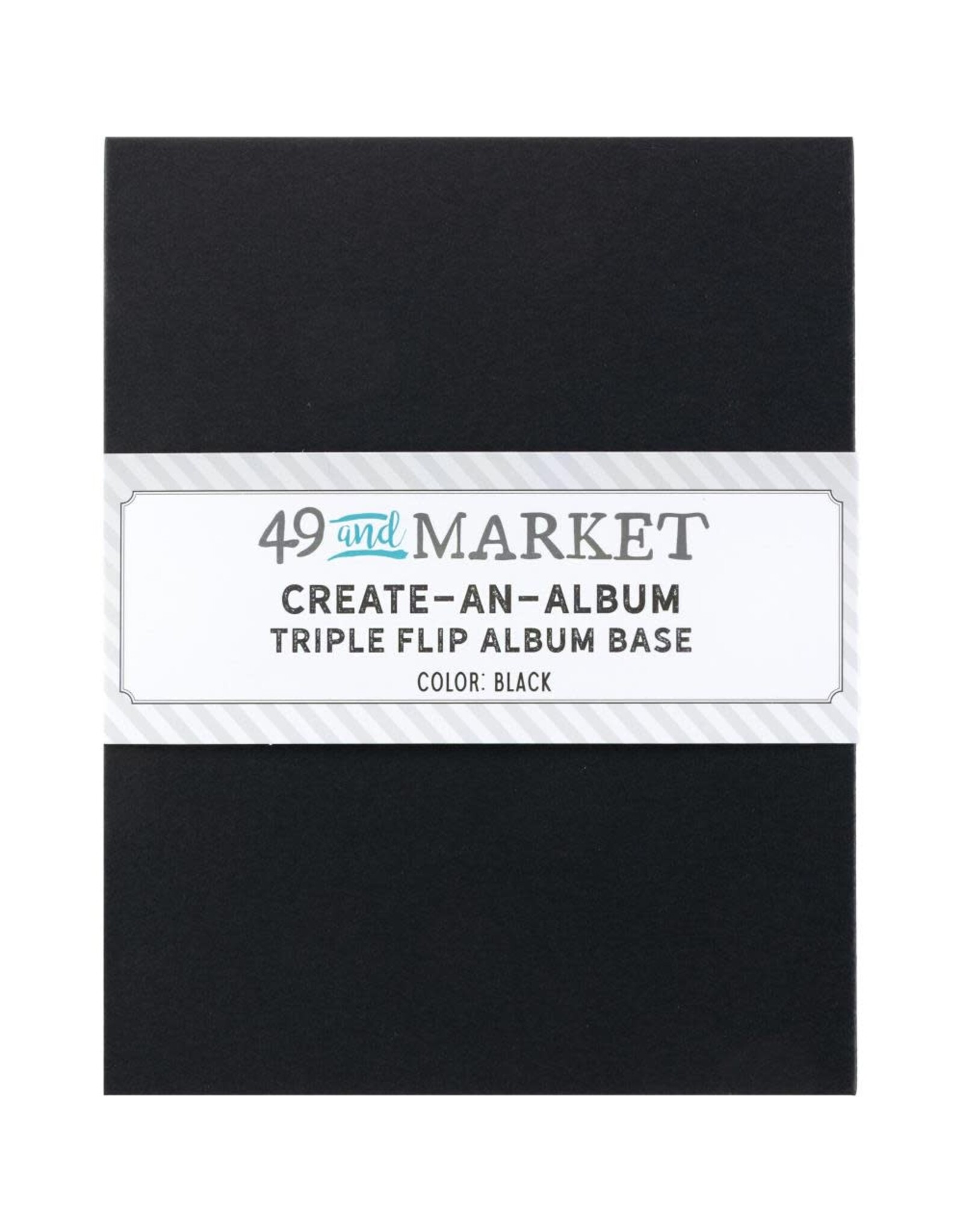 49 AND MARKET 49 AND MARKET CREATE-AN-ALBUM BLACK TRIPLE FLIP ALBUM BASE
