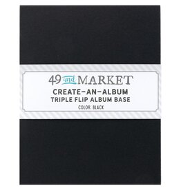 49 AND MARKET 49 AND MARKET CREATE-AN-ALBUM BLACK TRIPLE FLIP ALBUM BASE