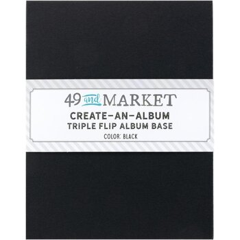 49 AND MARKET 49 AND MARKET CREATE-AN-ALBUM BLACK TRIPLE FLIP ALBUM BASE
