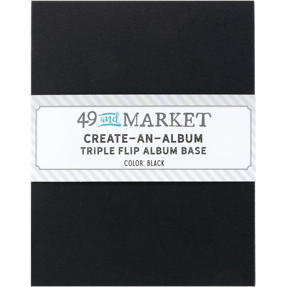 49 AND MARKET 49 AND MARKET CREATE-AN-ALBUM BLACK TRIPLE FLIP ALBUM BASE