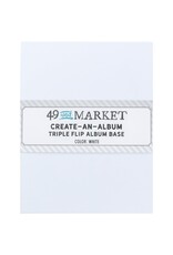 49 AND MARKET 49 AND MARKET CREATE-AN-ALBUM WHITE TRIPLE FLIP ALBUM BASE