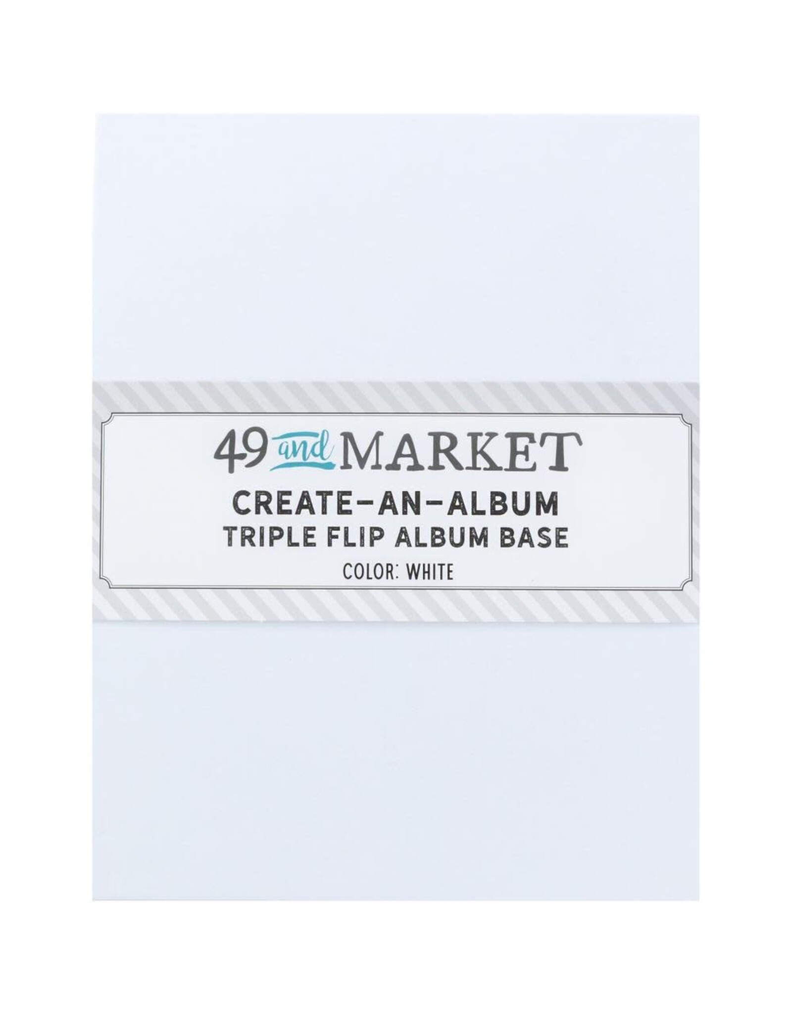 49 AND MARKET 49 AND MARKET CREATE-AN-ALBUM WHITE TRIPLE FLIP ALBUM BASE