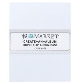 49 AND MARKET 49 AND MARKET CREATE-AN-ALBUM WHITE TRIPLE FLIP ALBUM BASE