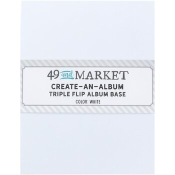 49 AND MARKET 49 AND MARKET CREATE-AN-ALBUM WHITE TRIPLE FLIP ALBUM BASE