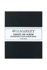 49 AND MARKET 49 AND MARKET CREATE-AN-ALBUM BLACK QUADRUPLE FLIP ALBUM BASE