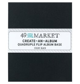 49 AND MARKET 49 AND MARKET CREATE-AN-ALBUM BLACK QUADRUPLE FLIP ALBUM BASE