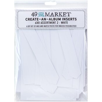 49 AND MARKET 49 AND MARKET CREATE-AN-ALBUM ASSORT 2 WHITE FOUNDATION INSERTS 6x8