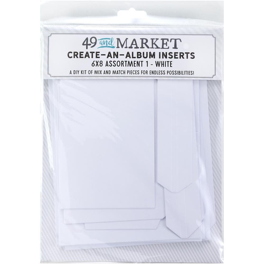 49 AND MARKET 49 AND MARKET CREATE-AN-ALBUM ASSORT 1 WHITE FOUNDATION INSERTS 6x8
