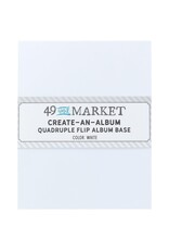 49 AND MARKET 49 AND MARKET CREATE-AN-ALBUM WHITE QUADRUPLE FLIP ALBUM BASE