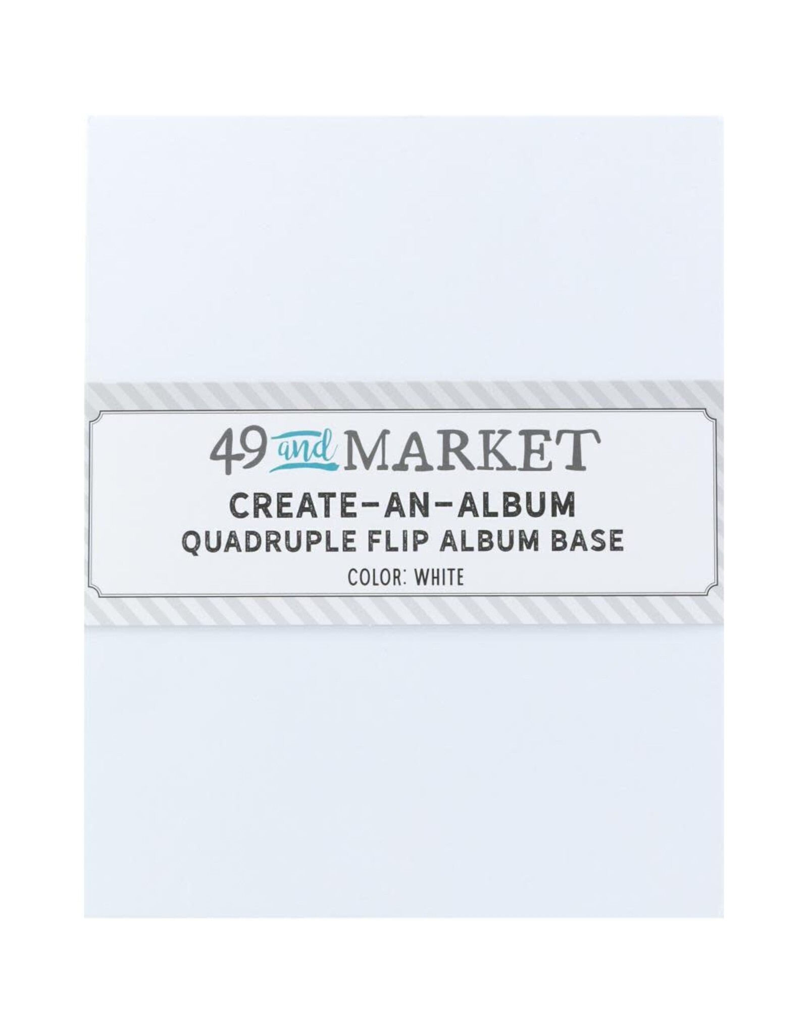 49 AND MARKET 49 AND MARKET CREATE-AN-ALBUM WHITE QUADRUPLE FLIP ALBUM BASE