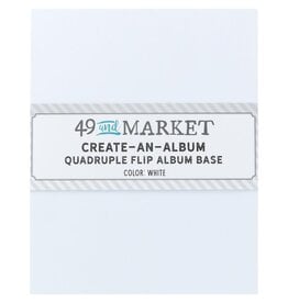 49 AND MARKET 49 AND MARKET CREATE-AN-ALBUM WHITE QUADRUPLE FLIP ALBUM BASE