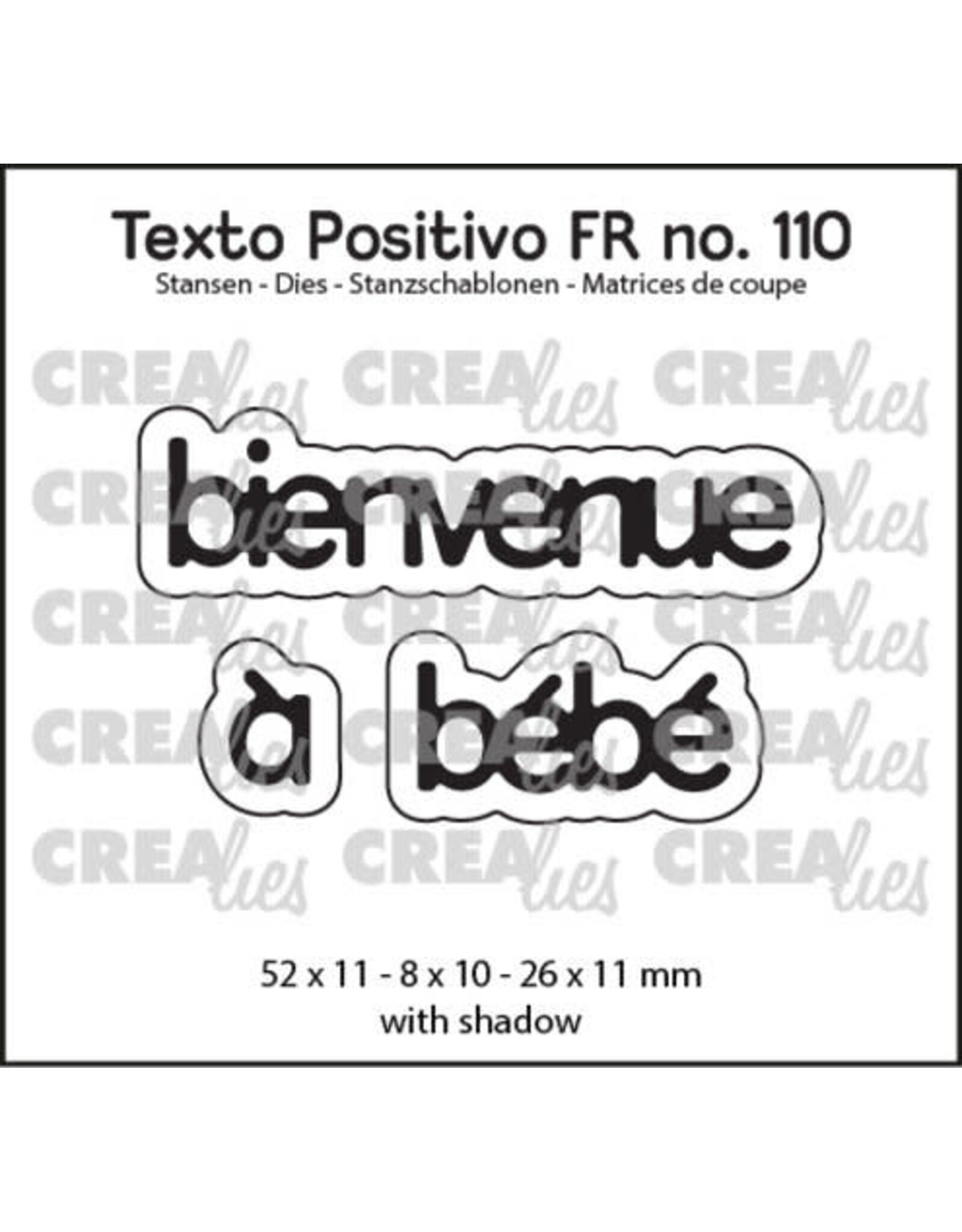 CRAFTLINES CRAFTLINES CREALIES BIENVENUE À BÉBÉ DIE