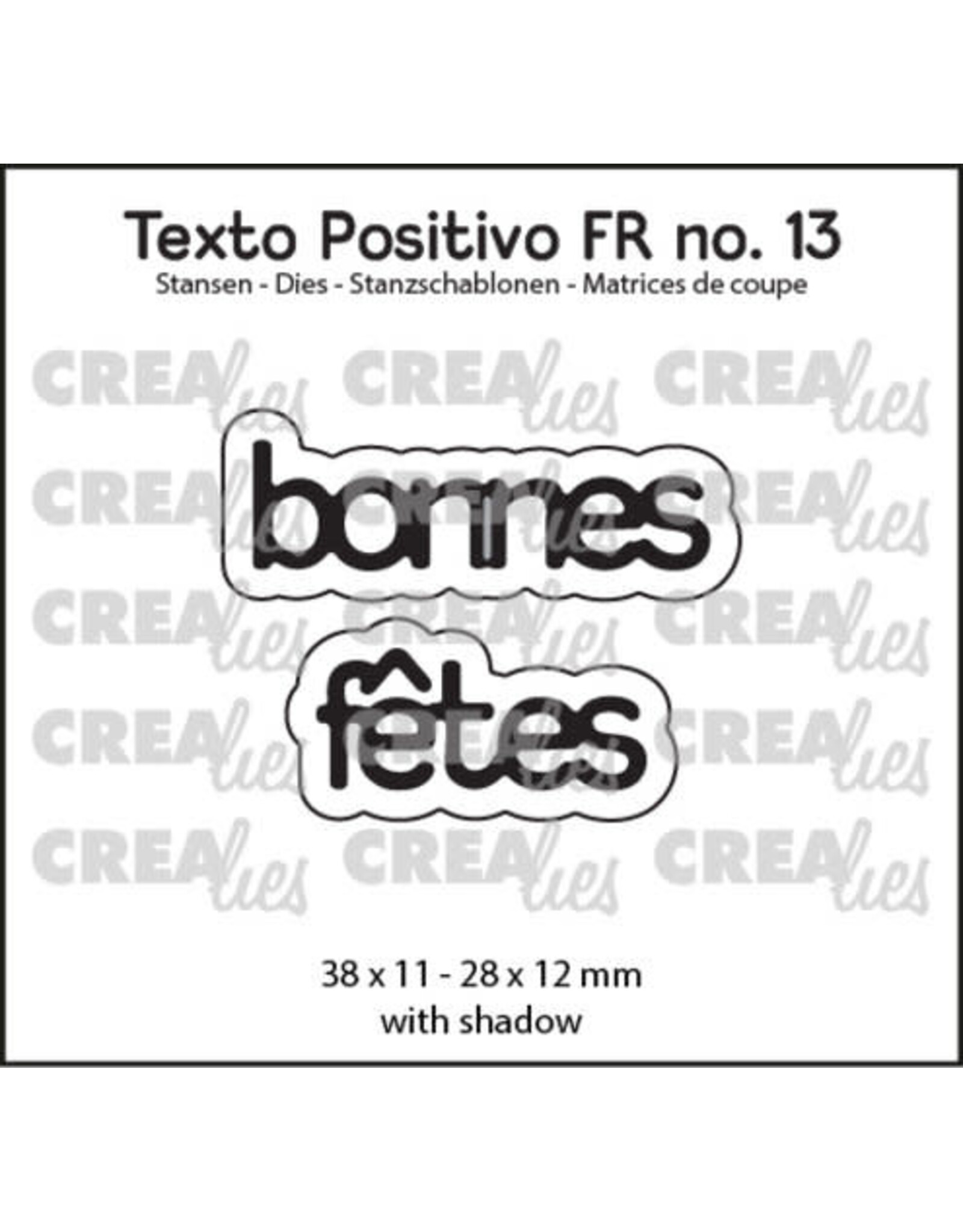 CREALIES CRAFTLINES CREALIES BONNES FÊTES DIE