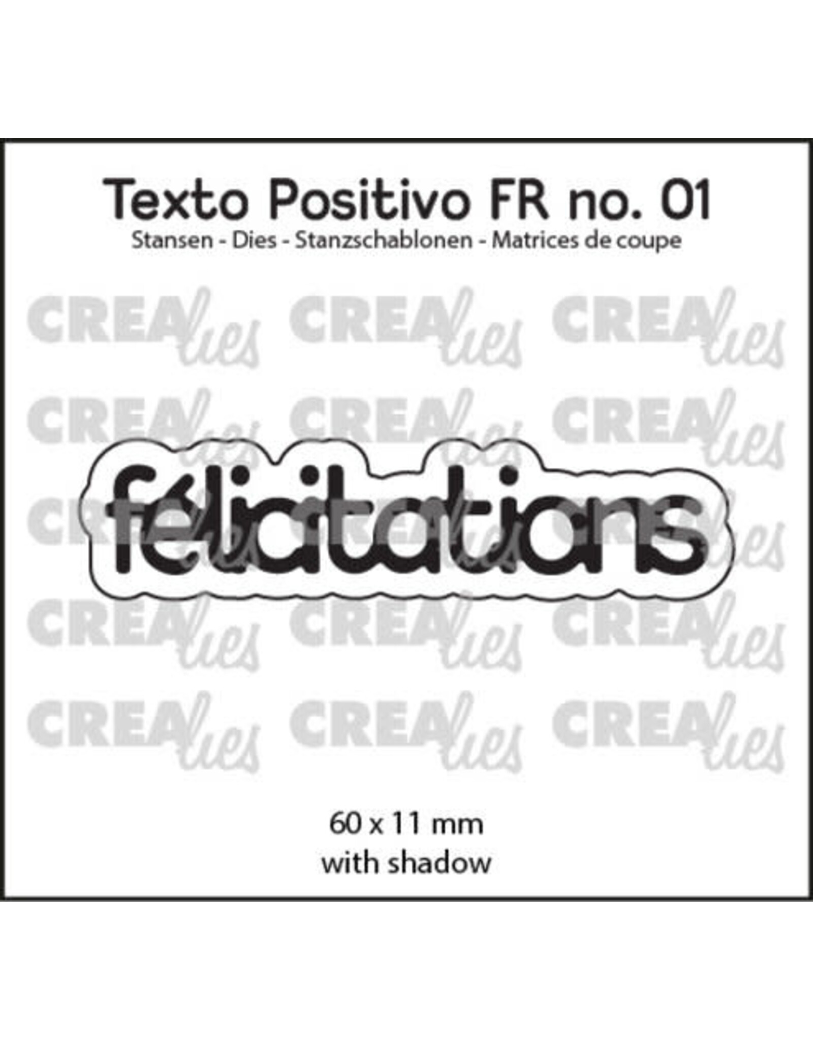 CREALIES CRAFTLINES CREALIES FÉLICITATIONS DIE