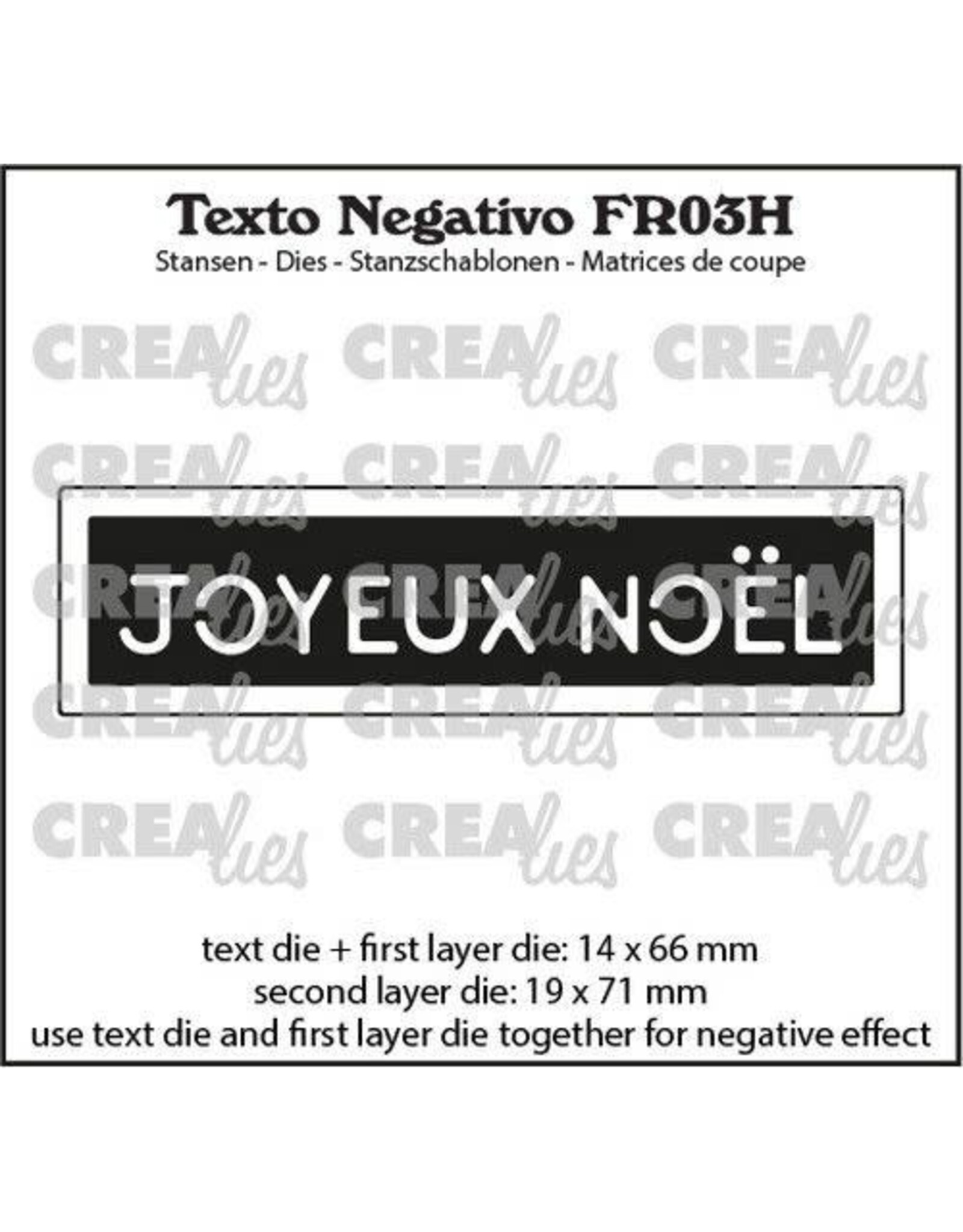 CRAFTLINES CRAFTLINES CREALIES NEGATIVE TEXT JOYEUX NOÊL 2 DIE