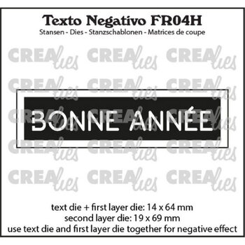 CREALIES CRAFTLINES CREALIES NEGATIVE TEXT BONNE ANNÉE DIE