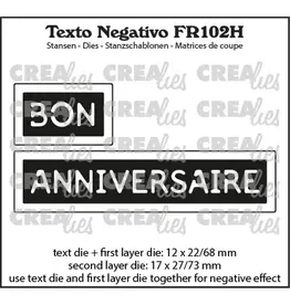 CREALIES CRAFTLINES CREALIES NEGATIVE TEXT BON ANNIVERSAIRE DIE
