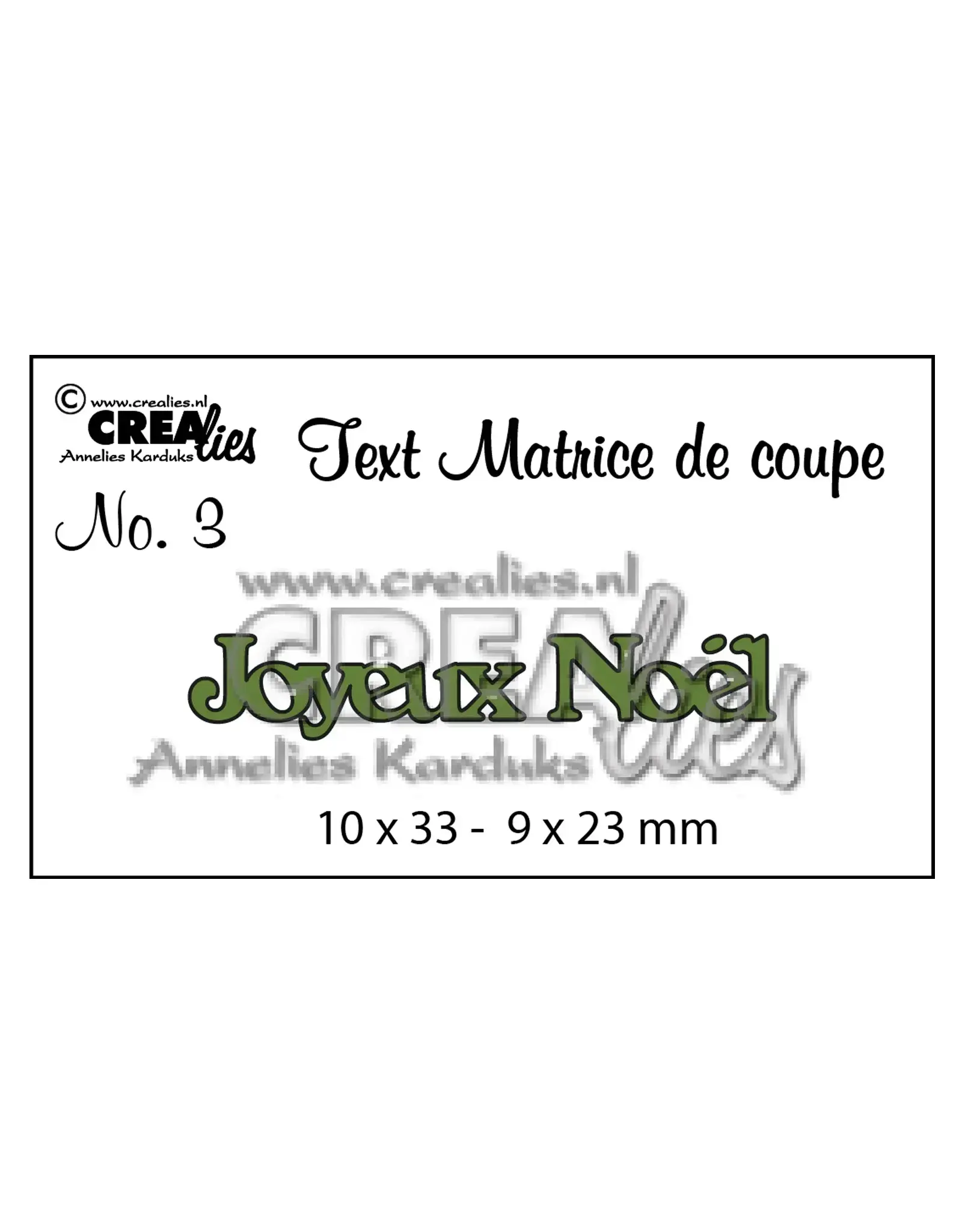 CRAFTLINES CRAFTLINES CREALIES JOYEUX NOËL 3 DIE