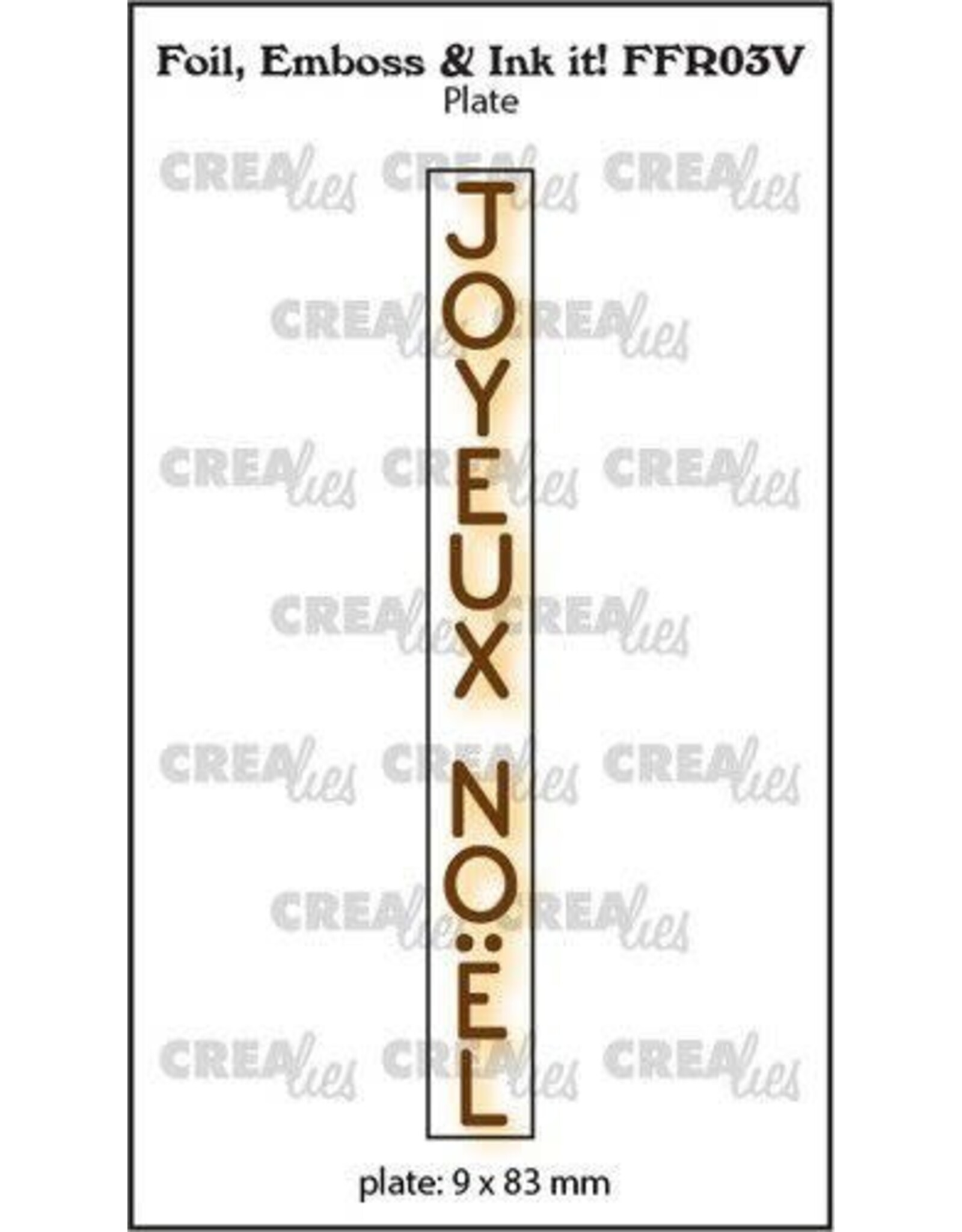 CRAFTLINES CRAFTLINES CREALIES FOIL EMBOSS & INK IT! JOYEUX NOËL 2 PLATE