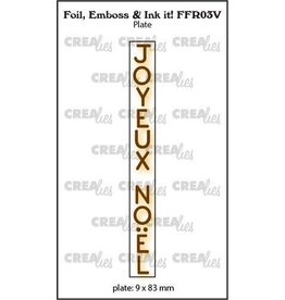 CRAFTLINES CRAFTLINES CREALIES FOIL EMBOSS & INK IT! JOYEUX NOËL 2 PLATE