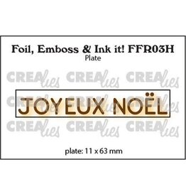 CRAFTLINES CRAFTLINES CREALIES FOIL EMBOSS & INK IT! JOYEUX NOËL PLATE