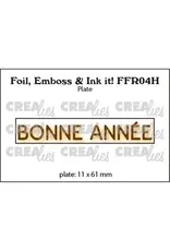 CRAFTLINES CRAFTLINES CREALIES FOIL EMBOSS & INK IT! BONNE ANNÉE PLATE