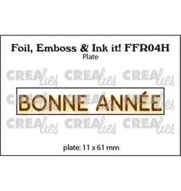 CRAFTLINES CRAFTLINES CREALIES FOIL EMBOSS & INK IT! BONNE ANNÉE PLATE