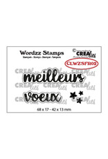 CRAFTLINES CRAFTLINES CREALIES WORDZZ MEILLEURS VOEUX CLEAR STAMP SET