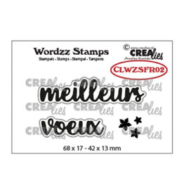 CRAFTLINES CRAFTLINES CREALIES WORDZZ MEILLEURS VOEUX CLEAR STAMP SET