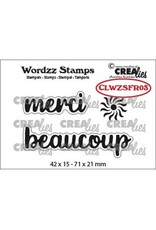 CREALIES CRAFTLINES CREALIES WORDZZ MERCI BEAUCOUP CLEAR STAMP SET