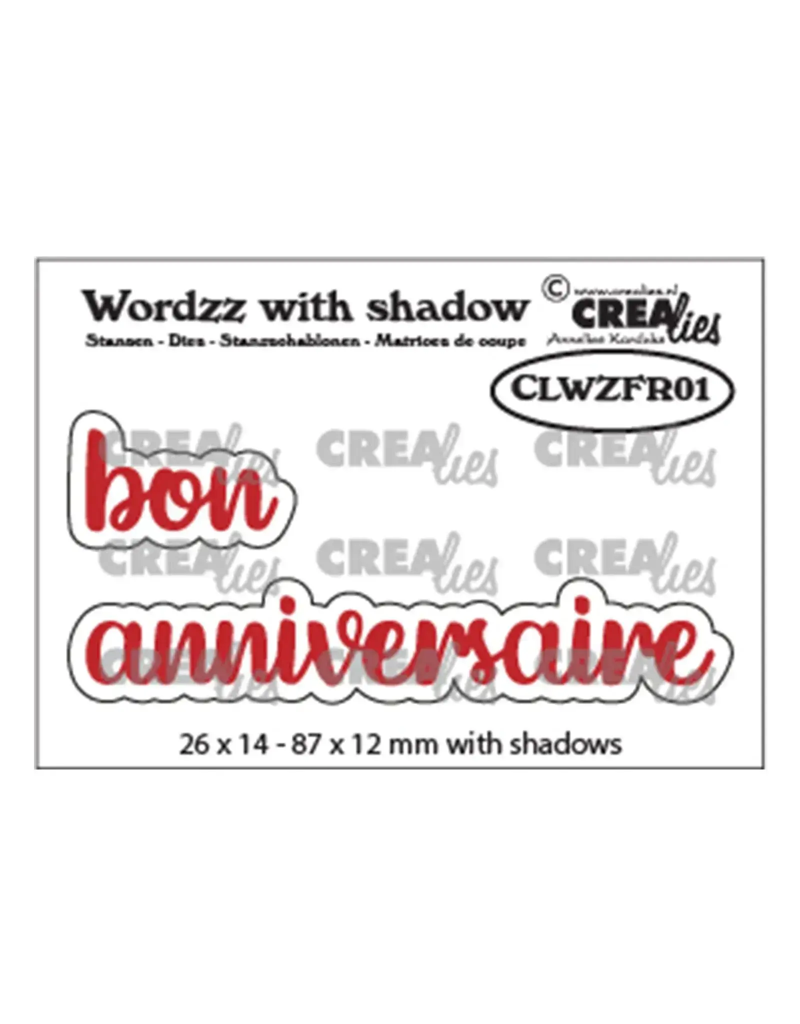 CRAFTLINES CRAFTLINES CREALIES WORDZZ BON ANNIVERSAIRE SHADOW DIE