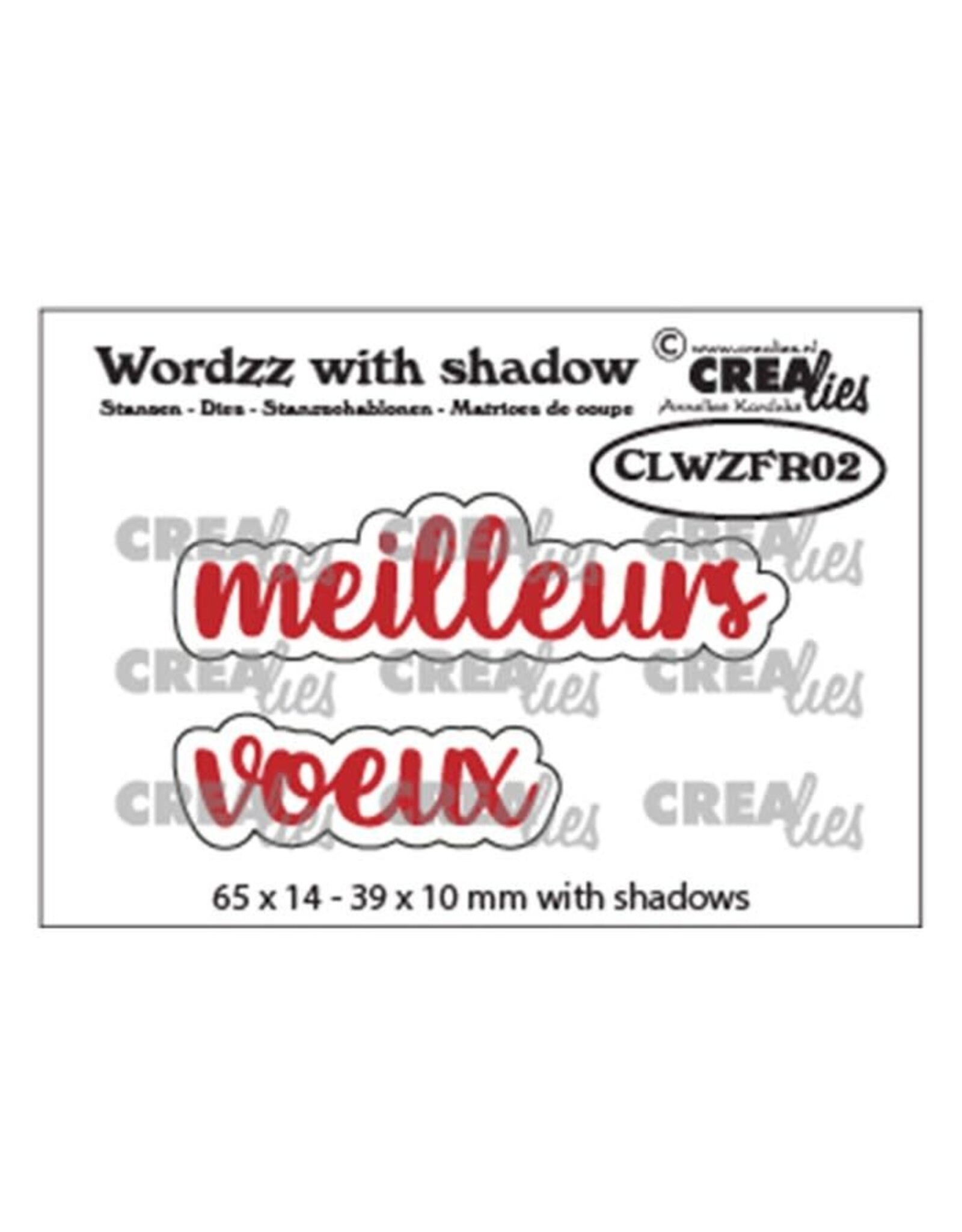 CRAFTLINES CRAFTLINES CREALIES WORDZZ MEILLEURS VOEUX SHADOW DIE