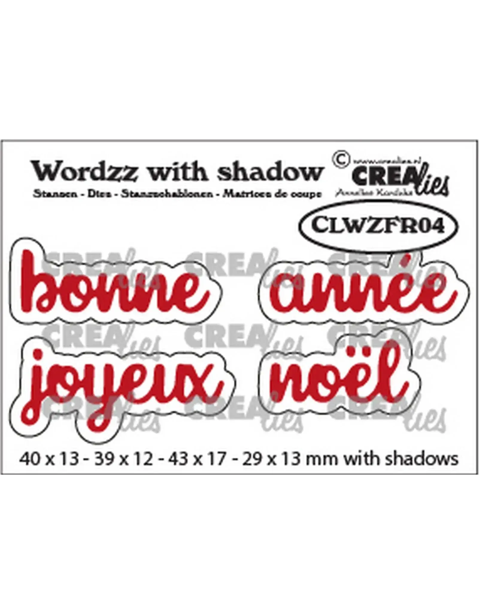 CRAFTLINES CRAFTLINES CREALIES WORDZZ JOYEUX NOÊL/BONNE ANNÉE SHADOW DIE