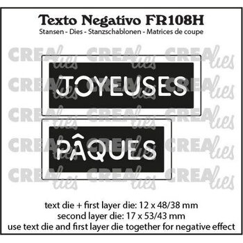 CREALIES CRAFTLINES CREALIES NEGATIVE TEXT JOYEUSES PÂQUES DIE