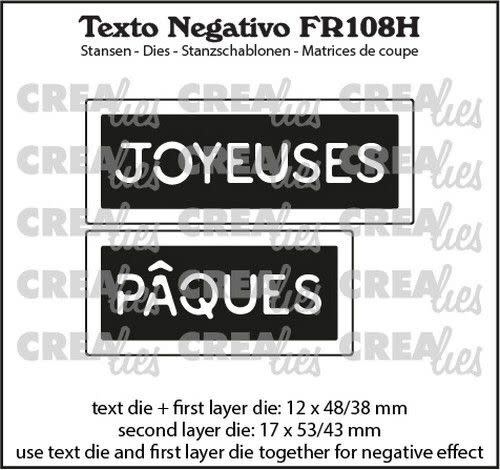 CREALIES CRAFTLINES CREALIES NEGATIVE TEXT JOYEUSES PÂQUES DIE