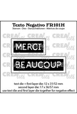 CREALIES CRAFTLINES CREALIES NEGATIVE TEXT MERCI BEAUCOUP DIE SET