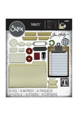 SIZZIX SIZZIX TIM HOLTZ THINLITS VAULT NOTEWORTHY DIE SET