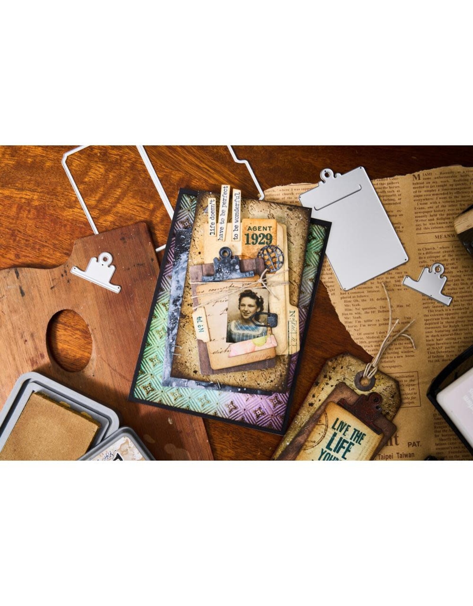 SIZZIX SIZZIX TIM HOLTZ THINLITS VAULT NOTEWORTHY DIE SET