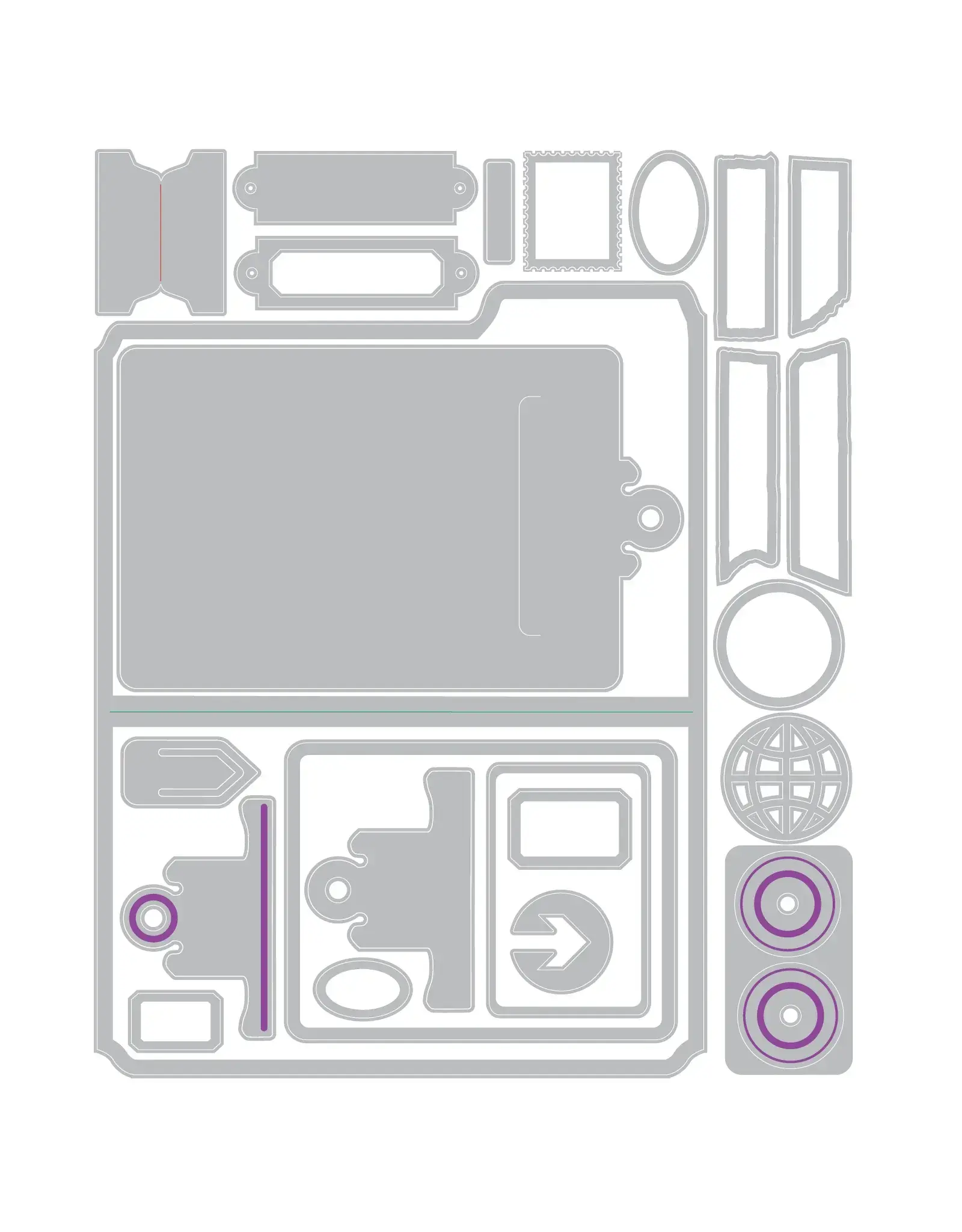 SIZZIX SIZZIX TIM HOLTZ THINLITS VAULT NOTEWORTHY DIE SET