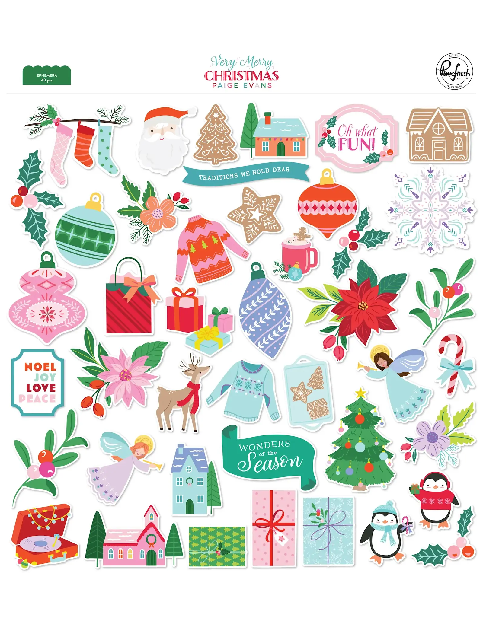 PINKFRESH PINKFRESH STUDIO VERY MERRY CHRISTMAS EPHEMERA