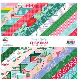 PINKFRESH PINKFRESH STUDIO VERY MERRY CHRISTMAS 12x12 PAPER PACK 12 SHEETS