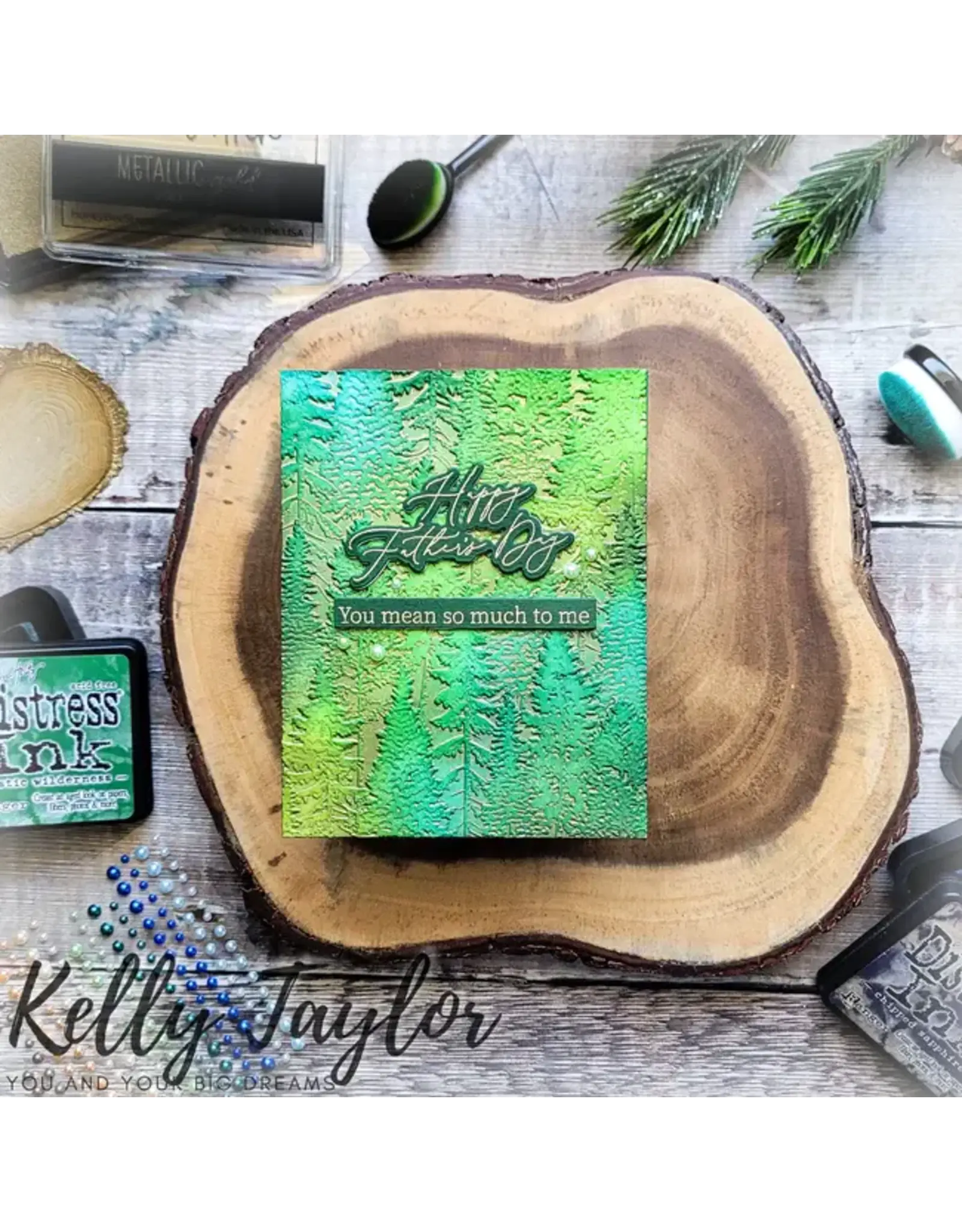 HONEY BEE HONEY BEE STAMPS INTO THE WOODS 3D EMBOSSING FOLDER